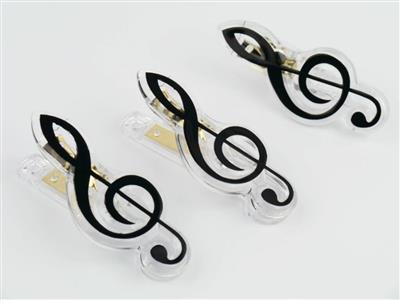Clip g-clef black 7cm