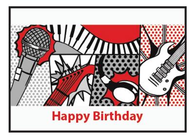 Pop Art Happy Birthday Card